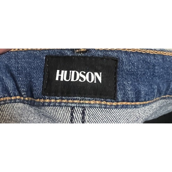 HUDSON Womens Jeans Size 28 Indigo ZOEEY HIGHRISE STRAIGHT CROP Denim Frayed Hem - Picture 15 of 16